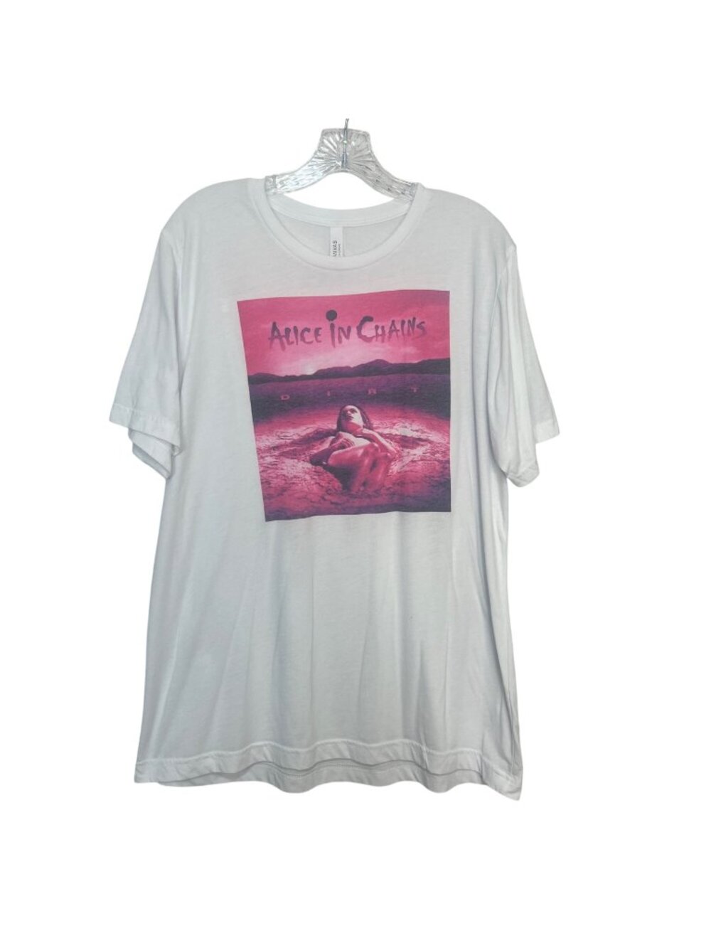 Alice In Chains Dirt Graphic‎ T-Shirt Bella + Canvas White Size XL